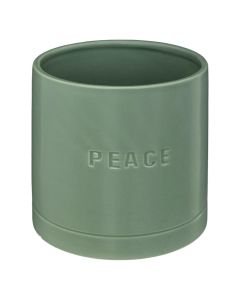 Vazo dekorative, Avi, qeramike, jeshile, Ø13.7xH14 cm