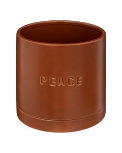Decorative vase, Avi, ceramic, brown, Ø13.7xH14 cm