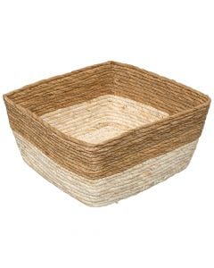 Storage basket, straw, brown, 31x15 cm