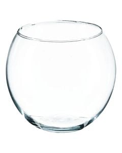 Vazo dekorative, xhami, transparente, Ø15xH15 cm