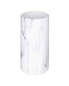 Decorative vase, ceramic, white/black, Ø9.5xH20 cm