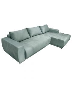 Corner sofa, right, Bolero, textile upholstery, taupe greeen, 280x204 cm