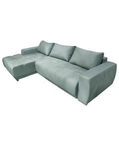 Corner sofa, left, Bolero, textile upholstery, taupe greeen, 280x204 cm