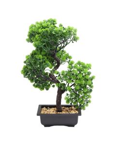 Artificial flower, in vase, polypropylene/concrete, green/black, 40 cm