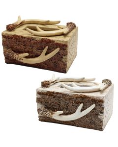 Decorative object, porcelain, white/brown, 20x13xH13 cm