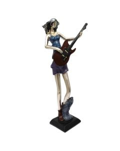 Decorative statue, porcelain, colorful, 7x7xH30 cm