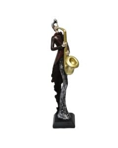 Decorative statue, Saxophone Performance, porcelain, colorful, 7x7xH30 cm