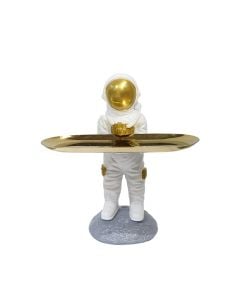 Decorative object, porcelain, white/gold, 23x16xH17cm