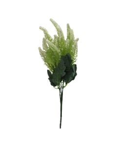 Artificial flower, plastic, white/green, 38 cm