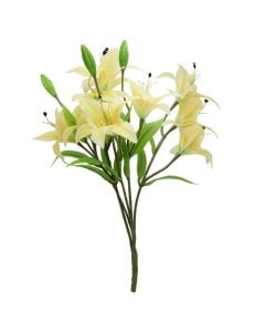 Lule artificiale, Lily,  plastik, e verdhë. 45 cm