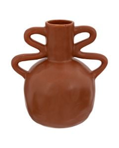 Vazo dekorative, Olme, qeramike, portokalli, 18.8x14xH20 cm