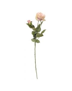 Artificial flower, Rose, plastic, light pink, 61 cm