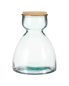 Vazo dekorative, Altano, qelq, transparente/kafe, Ø27xH34 cm
