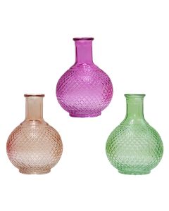 Decorative vase, glass, assorted, Ø13.5xH18.5 cm