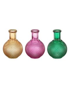 Vazo dekorative, qelq, të ndryshme, Ø11xH15 cm