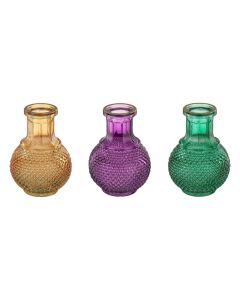 Vazo dekorative, qelq, të ndryshme, Ø8.5xH11.5 cm