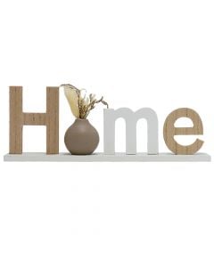 Decorative object, Home, mdf, brown/white, 30x6xH11 cm
