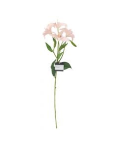 Lule artificiale, Lily, plastike, rozë, 63 cm