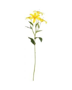 Artificial flower, Lily, plastic, yellow, 63 cm