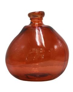 Decorative vase, Pinto, glass, brown, Ø33xH33 cm