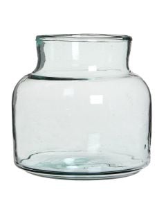 Decorative vase, Vienne, glass, transparent, Ø21xH20 cm