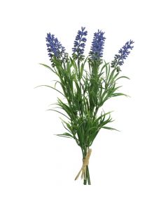 Artificial flower, Lavender, plastic, green/purple, 8x10xH21 cm