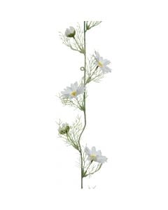 Artificial flower, Daisy Garland, plastic, green/white, 14x8xH180 cm