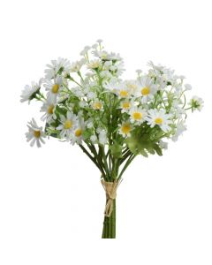 Artificial flower, Daisy, plastic, green/white, 28x18xH38 cm