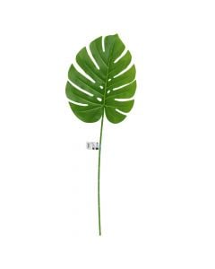 Artificial flower, Monstera, plastic, green, 26x2H75 cm