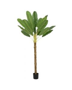 Artificial tree, in pot, Banana, plastic, green, 120x100xH180 cm