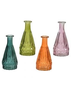 Decorative vase, glass, assorted, Ø7xH14.5 cm