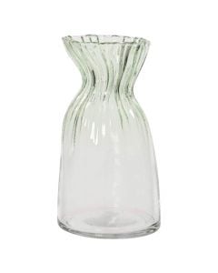 Flower vase, glass, transparent, Dia.15xH25 cm