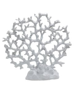 Objekt dekorues, rezin, e bardhë, 25x6xH25 cm