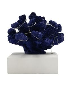 Decorative object, resin, white/blue, 10x6.2xH13 cm