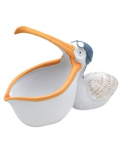 Objekt dekorues, rezin, e bardhë, 22x9xH17 cm