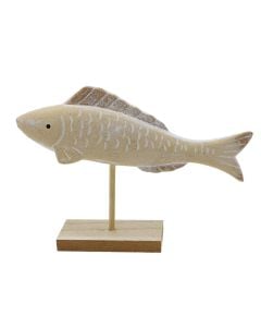 Decorative object, Fish, wooden, natural, 22x5xH17 cm