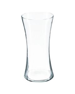 Decorative vase, glass, transparent, D.14.5xH30cm,