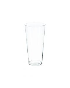 Decorative vase, glass, transparent, D.14.6xH30 cm,