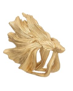 Objekt dekorues, Gold Fish, polirezinë, floriri, 11x3.5xH12 cm