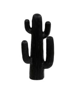 Decorative object, Cactus, polymagnesium, black, 18.5x9.5xH38 cm