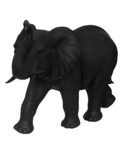 Decorative object, Elephant, polyresin, black, 67.5x30.5xH50 cm