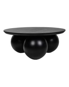 Tavolinë mesi, metal, e zezë, 80x80xH45 cm