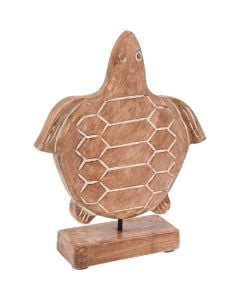 Decorative object, Turtle, mango wood, natural, 24 cm