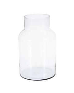 Decorative vase, glass, transparent, 14xH26 cm