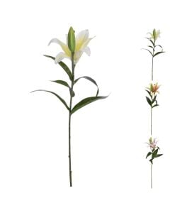 Artificial flower, Lily, plastic, assorted, 59 cm