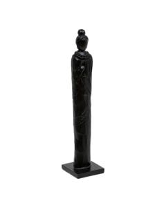 Decorative statue, Hailey, resin, black, 8.5x8.5xH38 cm