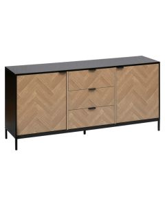 Mobilje koridori ''Chevron'' në material melaminë ngjyrë bezhe, e zezë. Përmasat, H : 75 cm, W : 160 cm, P : 40 cm.