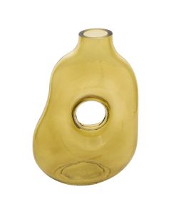 Vazo dekorative, Solag, qelq, jeshile, 18.1x10.2xH25 cm