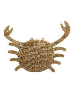 Dekorues muri, Crab, kashtë, natyrale, 56x49xH5 cm