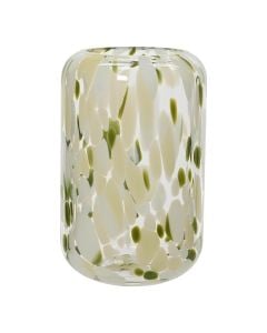 Decorative vase, Fantasia, glass, green, Ø13xH20.5 cm